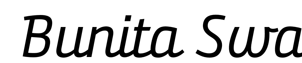  DEMO Bunita Swash Regular Regular Italic font family download free