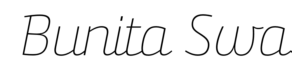  DEMO Bunita Swash Thin Regular Italic font family download free