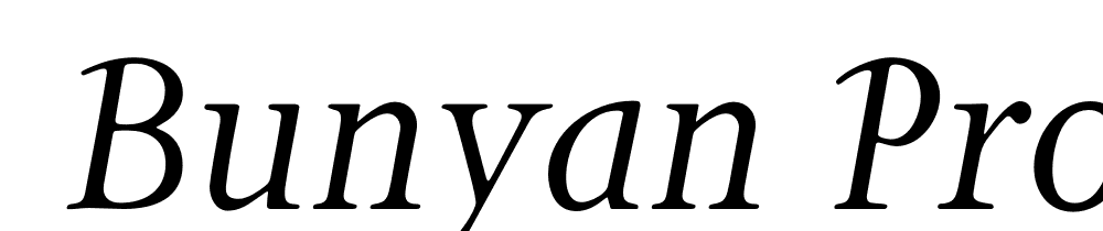  DEMO Bunyan Pro Italic font family download free