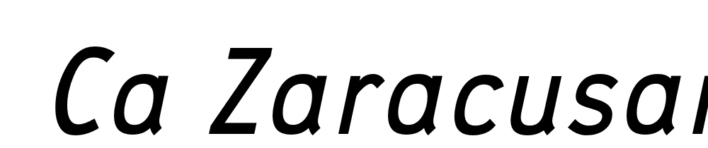  DEMO CA ZaracusaNarrow Rg Italic font family download free