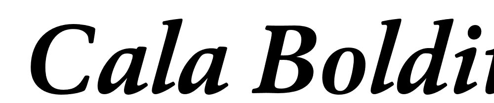  DEMO Cala BoldItalic Regular font family download free