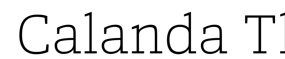  DEMO Calanda Thin Regular font family download free