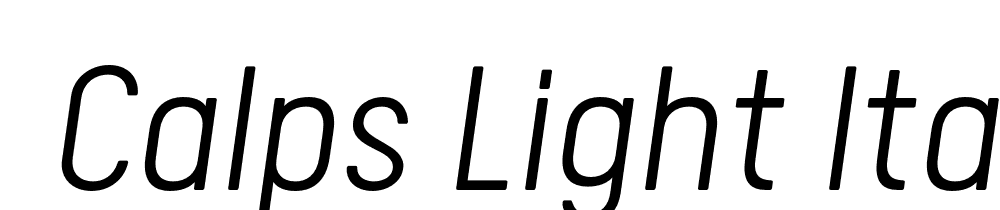  DEMO Calps Light Italic font family download free