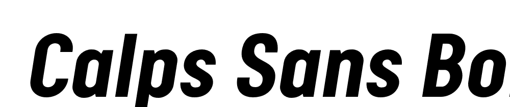  DEMO Calps Sans Bold Italic font family download free