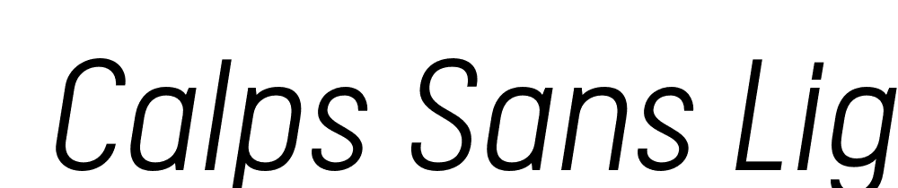  DEMO Calps Sans Light Italic font family download free