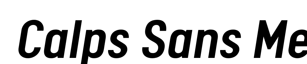  DEMO Calps Sans Medium Italic font family download free