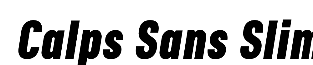  DEMO Calps Sans Slim Black Italic font family download free