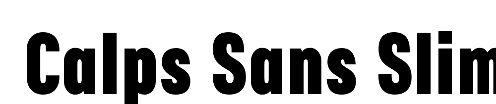  DEMO Calps Sans Slim Black Regular font family download free