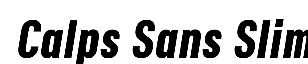  DEMO Calps Sans Slim Bold Italic font family download free