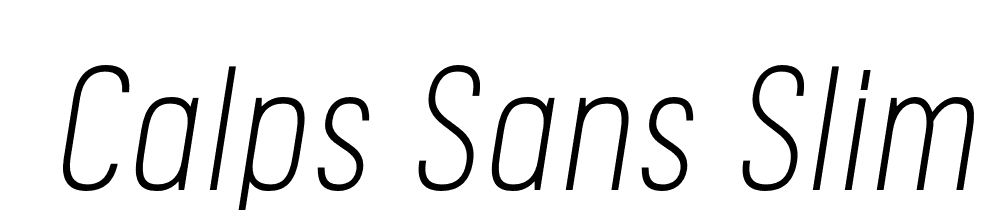  DEMO Calps Sans Slim ExtraLight Italic font family download free