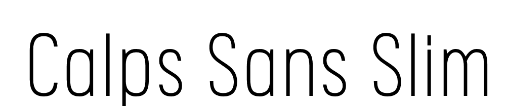  DEMO Calps Sans Slim ExtraLight Regular font family download free