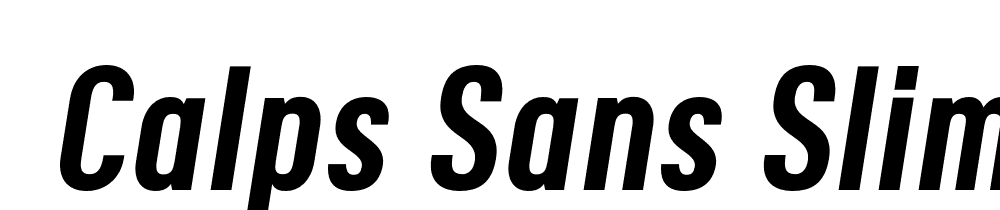  DEMO Calps Sans Slim Medium Italic font family download free