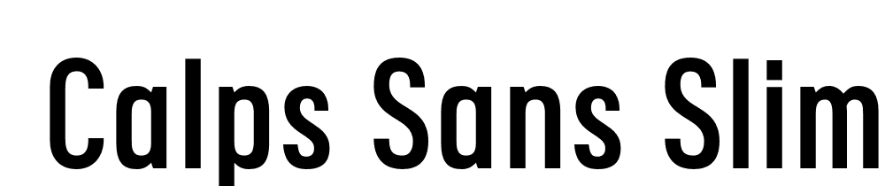  DEMO Calps Sans Slim Regular Regular font family download free