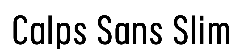  DEMO Calps Sans Slim SemiLight Regular font family download free