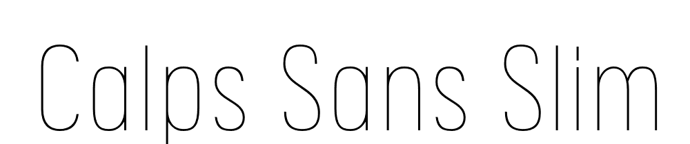  DEMO Calps Sans Slim Thin Regular font family download free