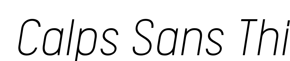  DEMO Calps Sans Thin ExtraLight Italic font family download free