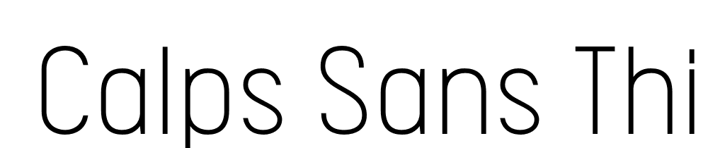  DEMO Calps Sans Thin ExtraLight Regular font family download free