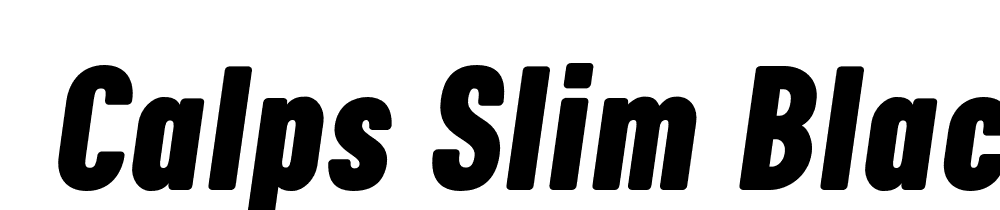  DEMO Calps Slim Black Italic font family download free