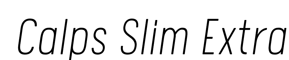  DEMO Calps Slim ExtraLight Italic font family download free