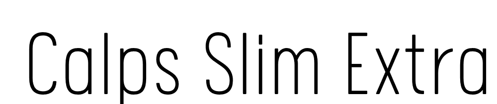  DEMO Calps Slim ExtraLight Regular font family download free