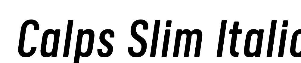  DEMO Calps Slim Italic font family download free