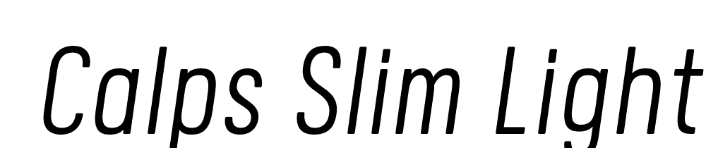  DEMO Calps Slim Light Italic font family download free