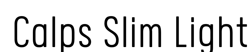  DEMO Calps Slim Light Regular font family download free