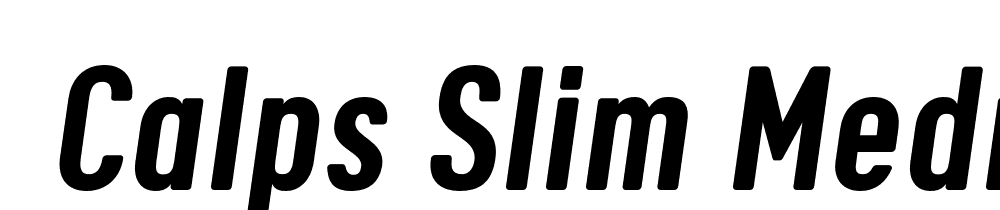  DEMO Calps Slim Medium Italic font family download free