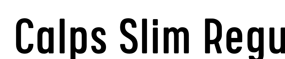  DEMO Calps Slim Regular font family download free