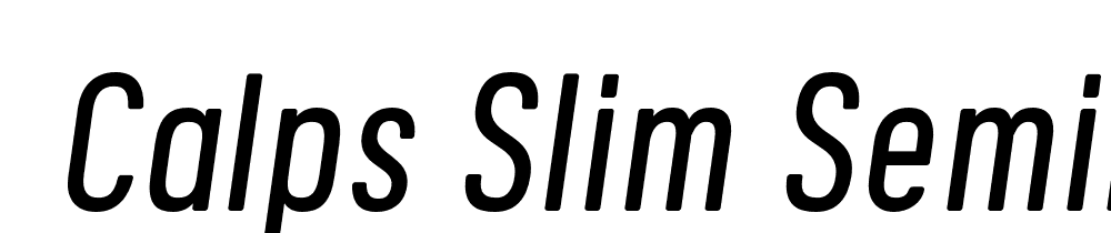  DEMO Calps Slim SemiLight Italic font family download free