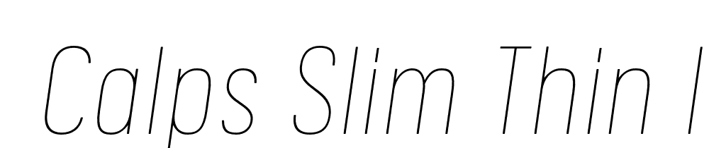  DEMO Calps Slim Thin Italic font family download free