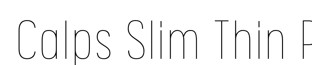  DEMO Calps Slim Thin Regular font family download free