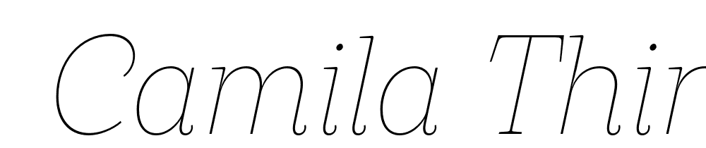  DEMO Camila Thin It Regular font family download free