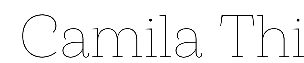  DEMO Camila Thin Regular font family download free