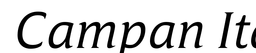  DEMO Campan Italic font family download free