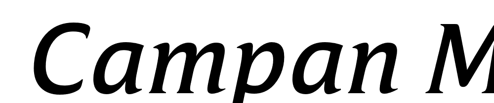  DEMO Campan Medium Italic font family download free