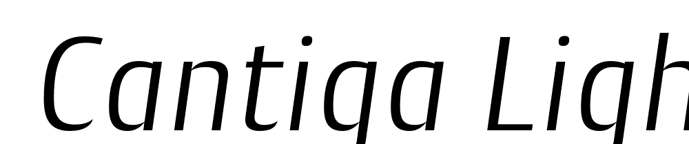  DEMO Cantiga Light Italic font family download free