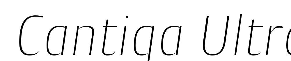  DEMO Cantiga UltraLight Italic font family download free