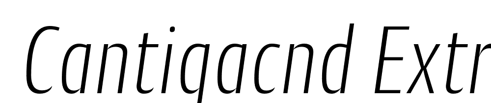  DEMO CantigaCnd ExtraLight Italic font family download free