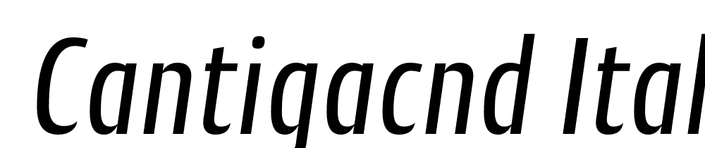  DEMO CantigaCnd Italic font family download free