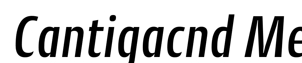  DEMO CantigaCnd Medium Italic font family download free