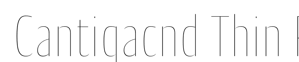  DEMO CantigaCnd Thin Regular font family download free