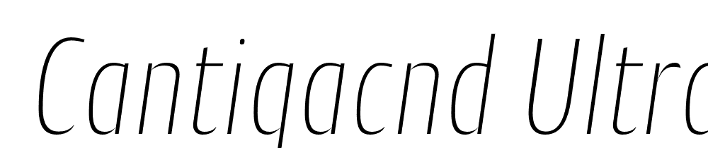  DEMO CantigaCnd UltraLight Italic font family download free