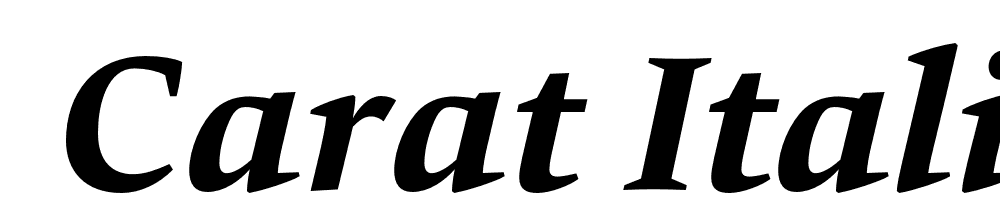  DEMO Carat Italic font family download free