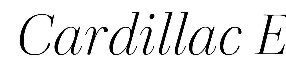  DEMO Cardillac ExtraLight Italic font family download free