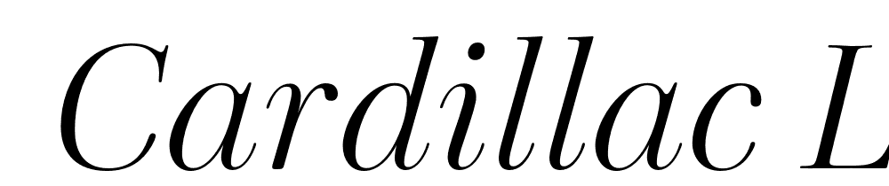  DEMO Cardillac Light Italic font family download free