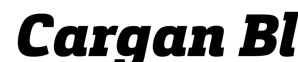  DEMO Cargan Black Italic font family download free