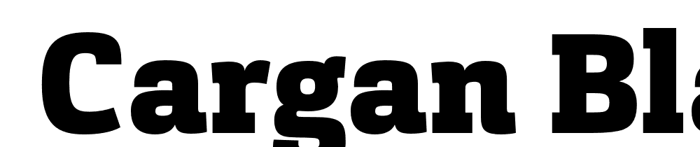  DEMO Cargan Black Regular font family download free