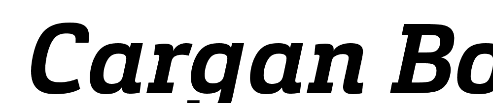  DEMO Cargan Bold Italic font family download free