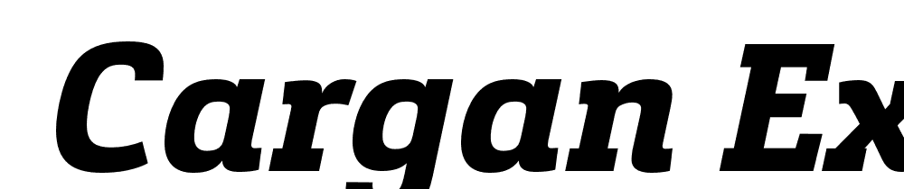  DEMO Cargan ExtraBold Italic font family download free